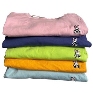 Psycho Bunny (5) t-shirt bundle.